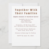 Invitation Célébration de mariage Perle Cygne Doré (Dos)