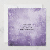 Invitation Célébration de mariage post grunge floral violet (Dos)