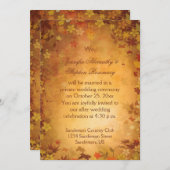 Invitation Célébration de mariage Réception Automne Feuilles  (Devant / Derrière)