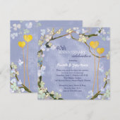 Invitation Célébration de mariage rustique bleu poudre (Devant / Derrière)