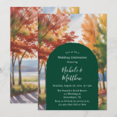 Invitation Célébration de mariage rustique de changement de f (Devant / Derrière)