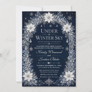 Invitation Célébration de mariage sous le ciel d'hiver