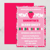 Invitation Célébration de mariage sucré Blush Berry (Devant / Derrière)
