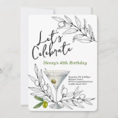 Invitation Célébration de Martini aux olives (Devant)
