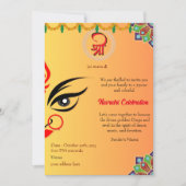 Invitation Célébration de Navratri Durga Puja (Devant)