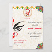 Invitation Célébration de Navratri Durga Puja (Devant)