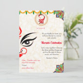 Invitation Célébration de Navratri Durga Puja (Debout devant)