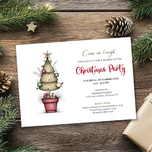 Invitation Célébration de Noël chic et fantaisiste avec un ar