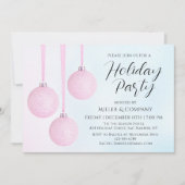 Invitation Célébration de Noël de la Pink Bauble Company (Devant)