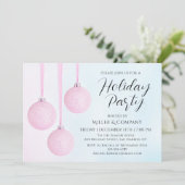 Invitation Célébration de Noël de la Pink Bauble Company (Debout devant)
