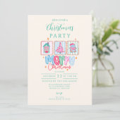 Invitation Célébration de Noël pastel coquette (Debout devant)