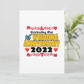 Invitation Célébration de notre 1er anniversaire de mariage 2 (Debout devant)