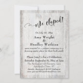 Invitation Célébration de notre mariage en bois gris vieilli  (Devant)