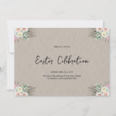 Invitation Célébration de Pâques, Brunch, Catholique Traditio (Devant)