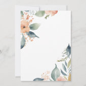 Invitation Célébration de Pâques florale élégante (Dos)