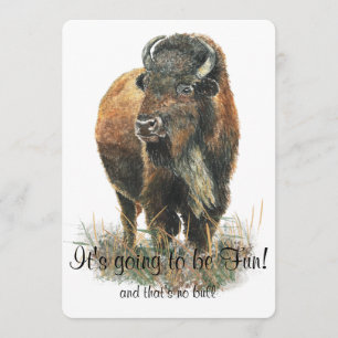 Invitation Célébration de parc animalier de faune de bison de