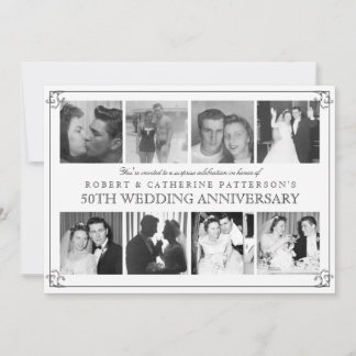 Invitation Célébration de photo 50e anniversaire de mariage