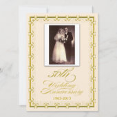 Invitation Célébration de photo d'anniversaire de mariage de  (Devant)