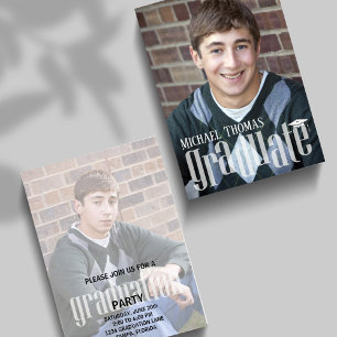 Invitation Célébration de photos de fête de remise de diplôme