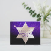 Invitation Célébration de PixDezines Night Sky/Purple/Mitzvah (Debout devant)