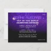 Invitation Célébration de PixDezines Night Sky/Purple/Mitzvah (Dos)