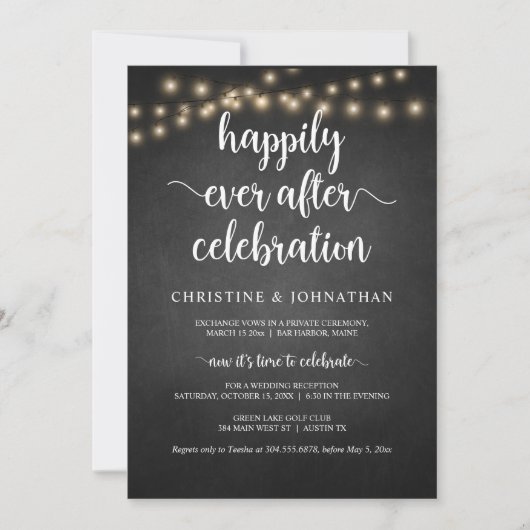 Invitation Célébration de pour toujours, Élite rustique I (Devant)