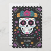Invitation Célébration de Raven & Calavera Dio De Los Muertos (Dos)