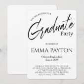 Invitation Célébration de remise de diplôme moderne  (Devant / Derrière)