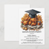 Invitation Célébration de remise de diplômes au poulet frit (Devant / Derrière)