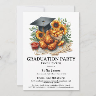 Invitation Célébration de remise de diplômes au poulet frit