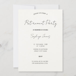 Invitation Célébration de retraite dans le domaine de la sant
