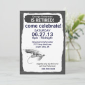 Invitation Célébration de retraite de pêche de mouche (Debout devant)
