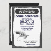 Invitation Célébration de retraite de pêche de mouche (Devant / Derrière)