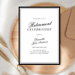 Invitation Célébration de retraite en écriture élégante moder