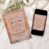 Invitation Célébration de Rose Pale de la vie