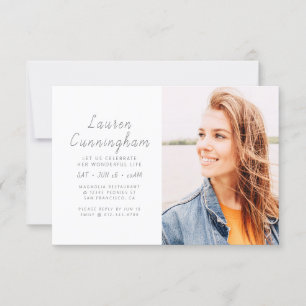 Invitation Célébration de sa merveilleuse vie Photo moderne
