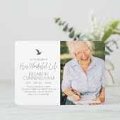 Invitation Célébration de Sa Vie Mémorial Photo moderne (Debout devant)