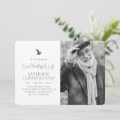 Invitation Célébration de sa vie Mémorial Photo moderne (Debout devant)