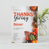 Invitation Célébration de Thanksgiving (Debout devant)