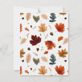 Invitation Célébration de Thanksgiving des feuilles d'automne (Dos)