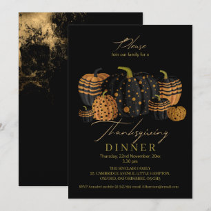 Invitation Célébration de Thanksgiving élégante et sophistiqu