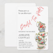 Invitation Célébration de thé de mariage (Devant / Derrière)