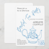 Invitation Célébration de thé de mariage (Devant / Derrière)