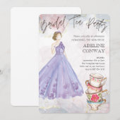 Invitation Célébration de thé de mariage (Devant / Derrière)