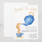 Invitation Célébration de thé de mariage (Devant / Derrière)