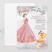 Invitation Célébration de thé de mariage (Devant / Derrière)