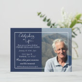 Invitation Célébration De Vie Célébrer  Modèle De Photo (Debout devant)