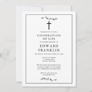 Invitation Célébration de vie chrétienne d'Olive Branch