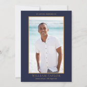 Invitation Célébration de vie funéraire Photo de feuillage bl (Dos)