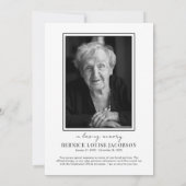 Invitation Célébration de vie funéraire selon le rite commémo (Dos)